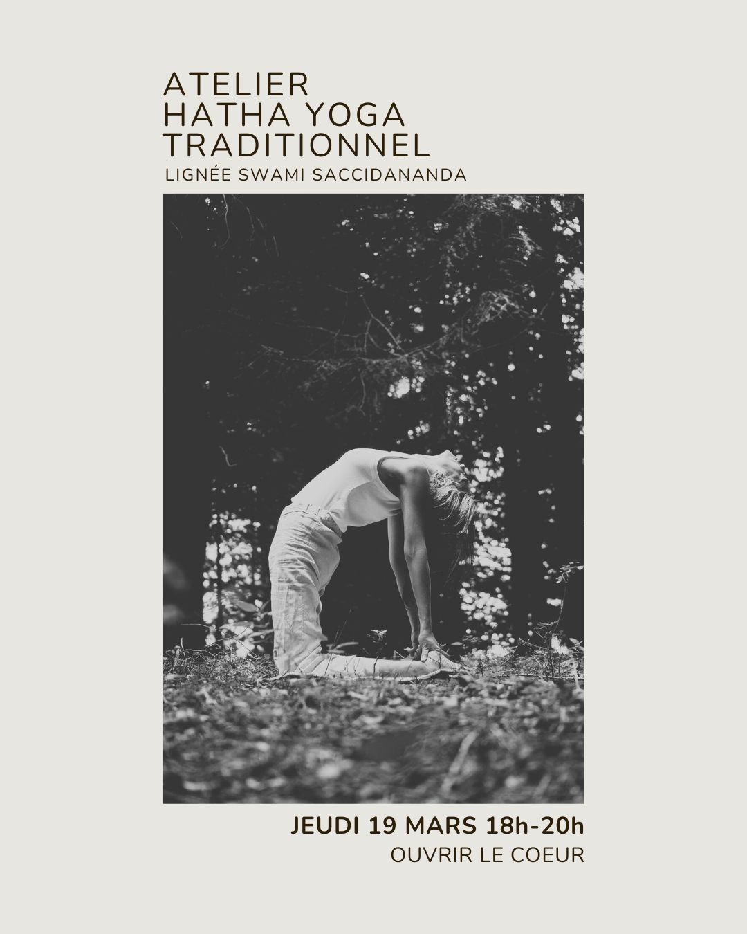 Extension arrière et ouverture du cœur – 19 Mars